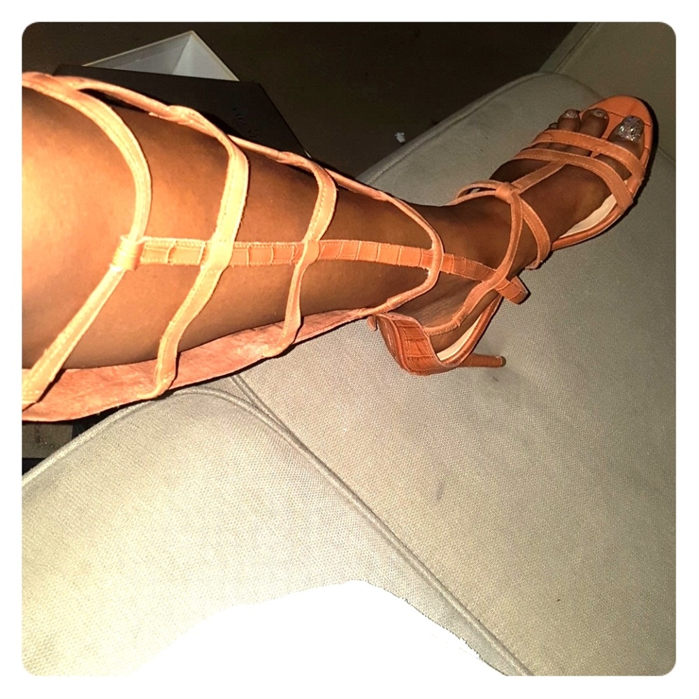 Gladiator Gator Print Sandals